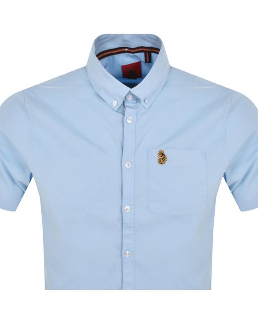 Luke 1977 Blue Short Sleeve Ironbridge Shirt for men