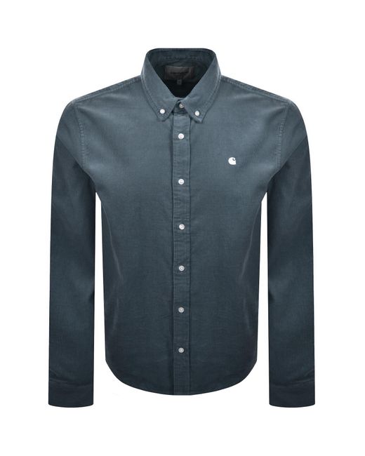 Carhartt Blue Long Sleeve Cord Shirt for men