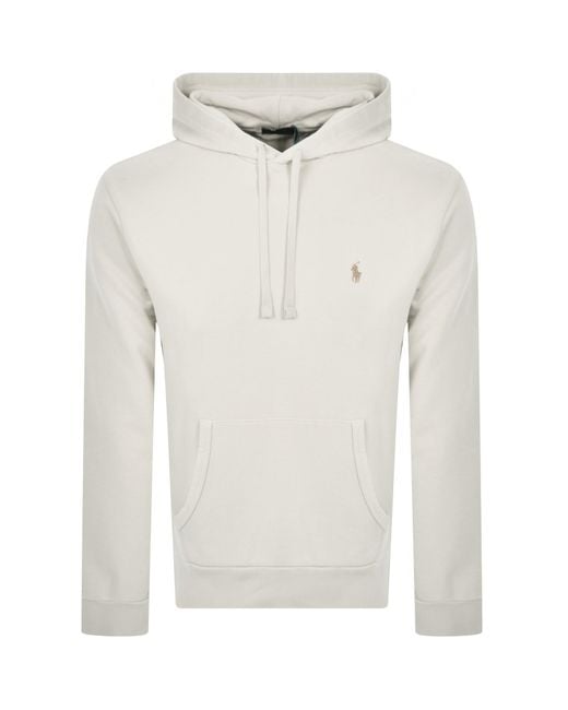 Ralph Lauren White Pullover Hoodie for men