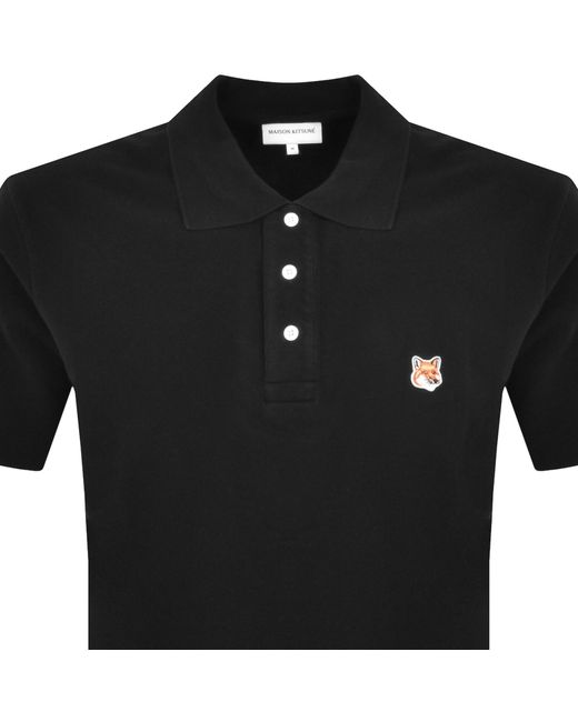 Maison Kitsuné Black Fox Head Polo T Shirt for men