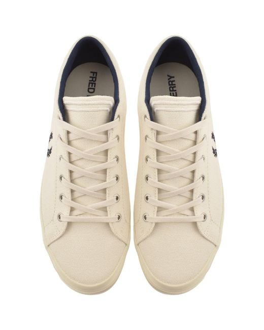 Fred Perry Natural Baseline Canvas Trainers Off for men