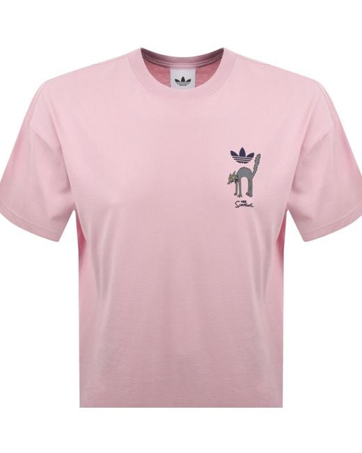Adidas Originals Pink X The Simpsons T Shirt for men