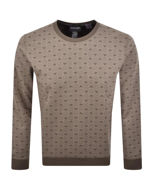 Armani Gray Emporio Loungewear Sweatshirt for men