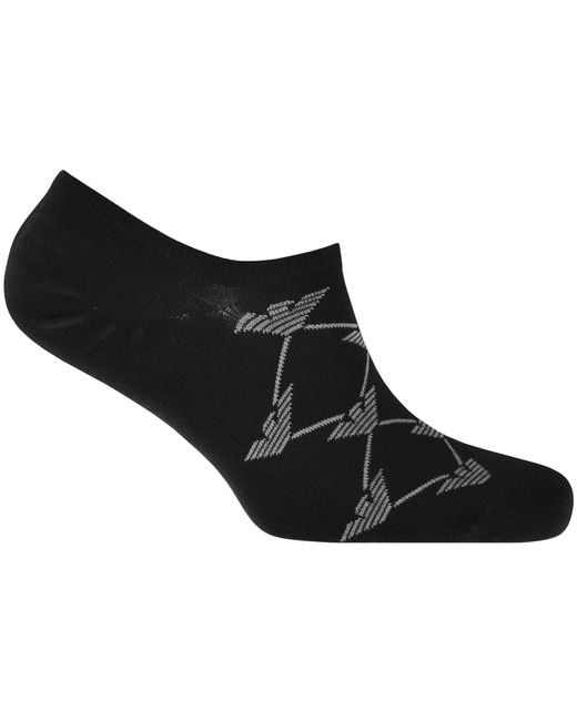 Armani Black Emporio 3 Pack Low Cut Socks for men