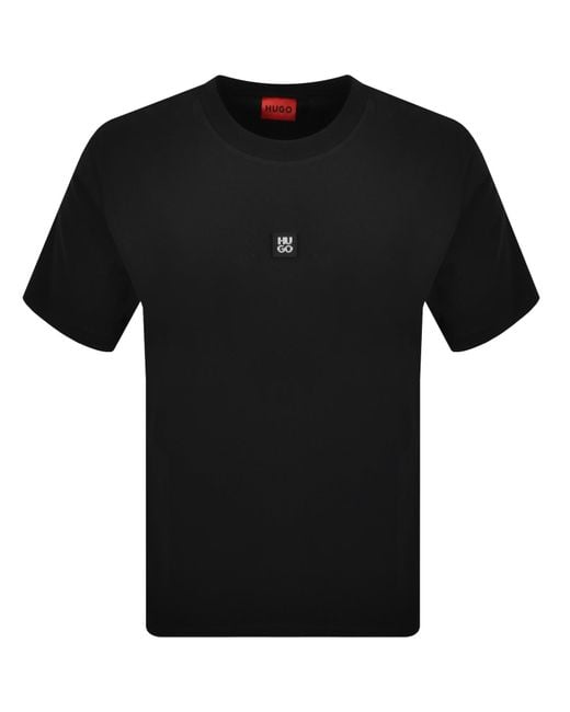 HUGO Black Dilanso T Shirt for men