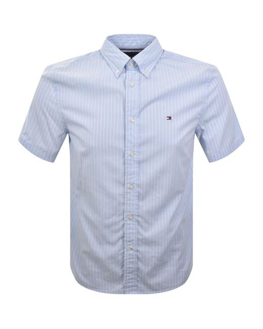 Tommy Hilfiger Blue Flex Poplin Regular Fit Shirt for men
