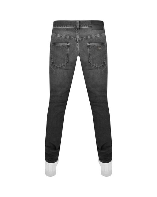 Armani Black Emporio J16 Slim Fit Jeans for men