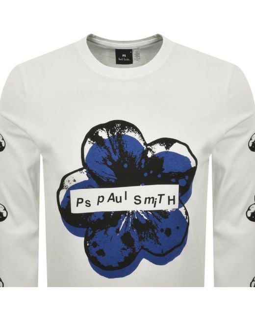 Paul Smith White Flower Sweatshirt for men