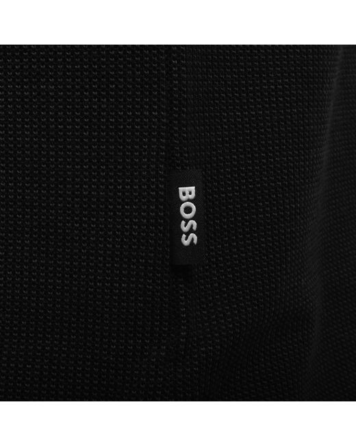 BOSS BUSINESS Black Boss H Parlay 81 Polo for men