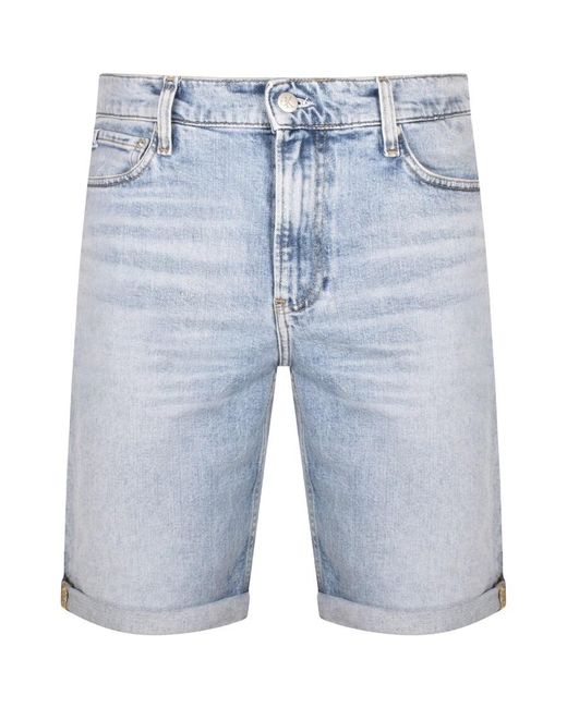 Calvin Klein Blue Jeans Light Wash Denim Shorts for men