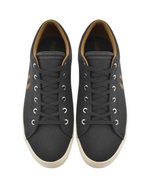 Fred Perry Blue Baseline Canvas Trainers for men