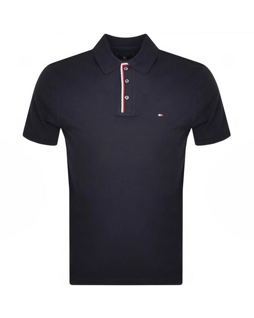 Tommy Hilfiger Logo Polo T Shirt in Blue for Men | Lyst UK