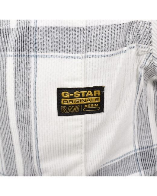 G-Star Gray G-Star Corduroy Check Shirt Off for men