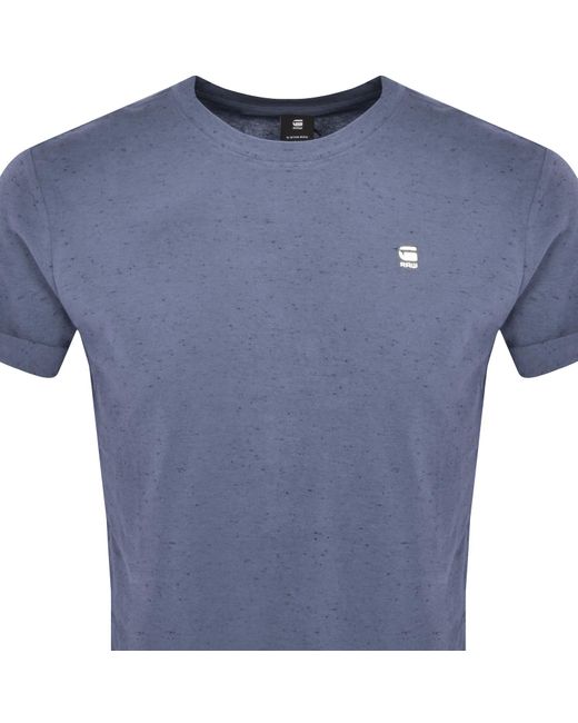G-Star RAW Blue Raw Lash Logo T Shirt for men