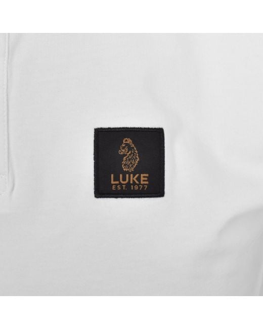 Luke 1977 White Laos Patch Polo T Shirt for men