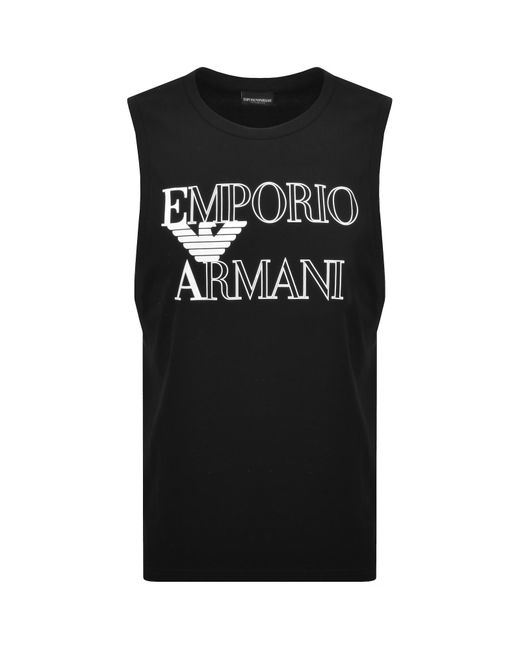 Armani Black Emporio Logo Vest for men