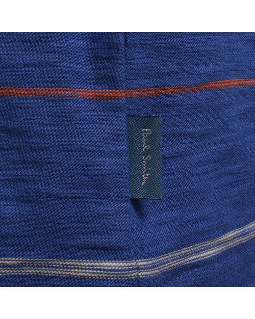 Paul Smith Blue Striped Regular Fit T Shirt for men