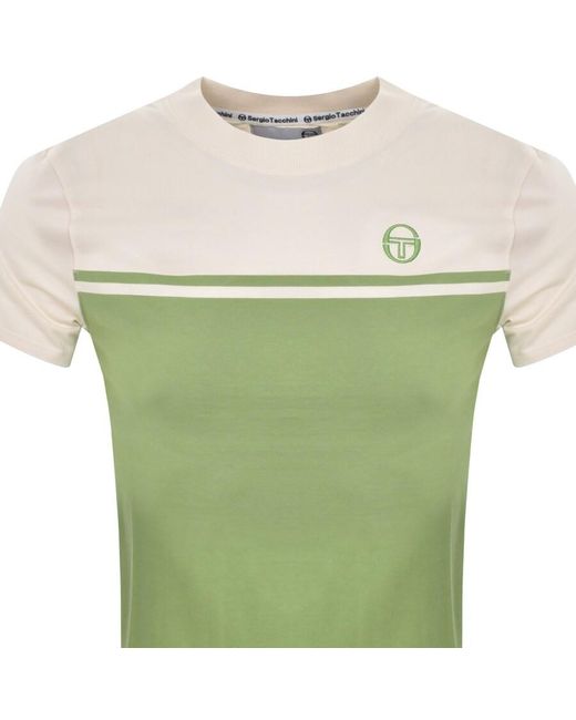 Sergio Tacchini Green Silvio Logo T Shirt for men
