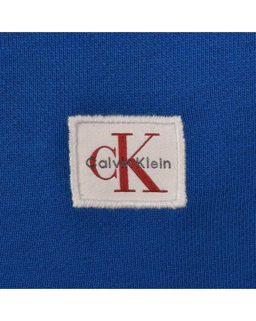 Calvin Klein Blue Jeans Badge Hoodie for men