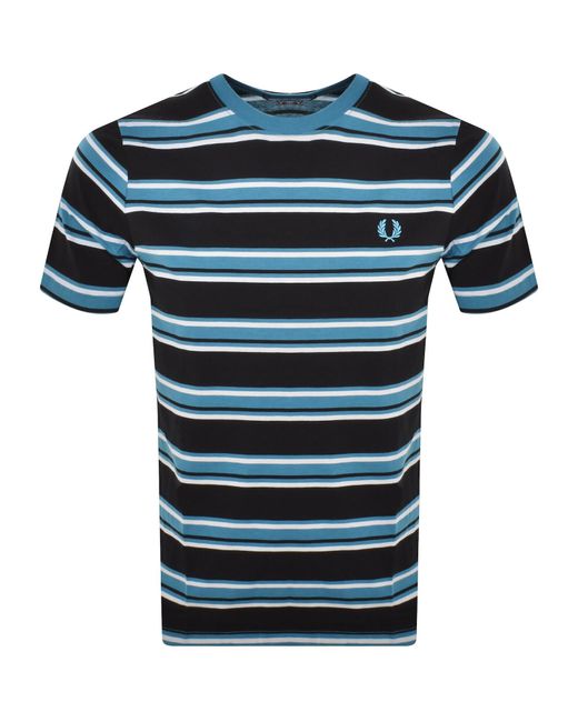 Fred Perry Blue Stripe T Shirt for men