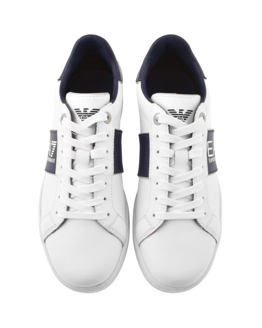 EA7 Blue Emporio Armani Logo Trainers for men