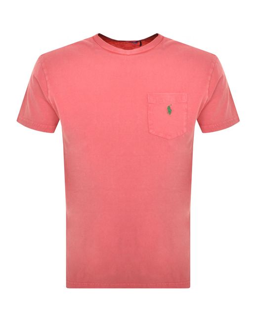 Ralph Lauren Pink Classic T Shirt for men