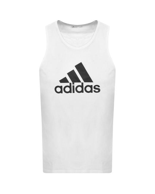 Adidas Originals White Adidas Sportswear Vest for men