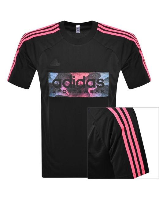 Adidas Originals Black Adidas Sportswear Tiro Mesh Logo T Shirt for men