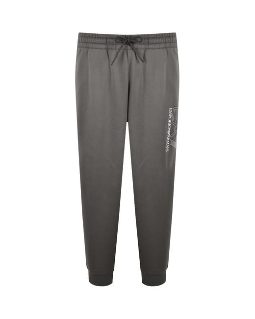 EA7 Gray Emporio Armani Jogging Bottoms for men