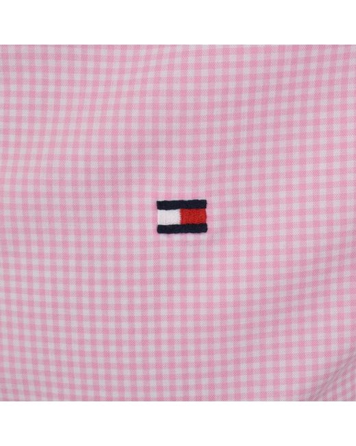 Tommy Hilfiger Pink Gingham Shirt for men