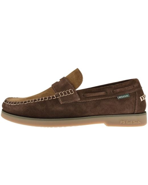 Paul Smith Brown Tristain Suede Loafers for men