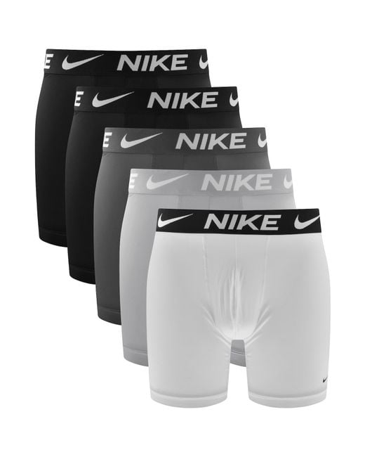 Nike Black Essential Micro 5 Pack Boxer Briefs for men