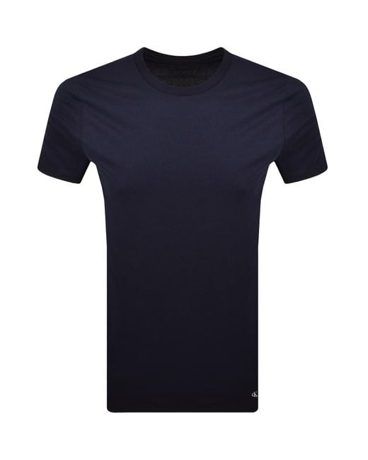 Calvin Klein Blue 3 Pack T Shirts for men