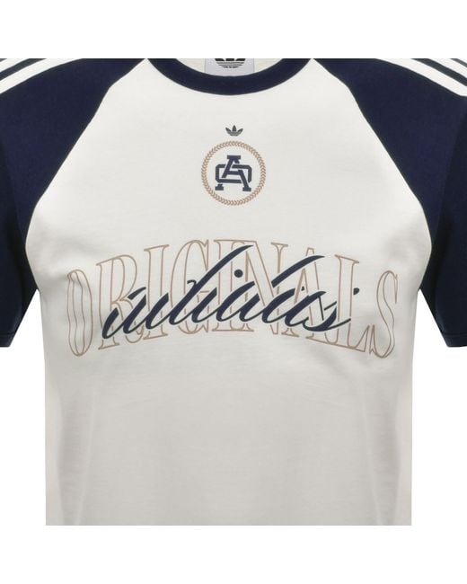 Adidas Originals Blue Baseball Gfx T Shirt for men