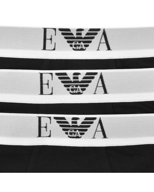 Armani Black Emporio Underwear 3 Pack Boxer Trunks for men