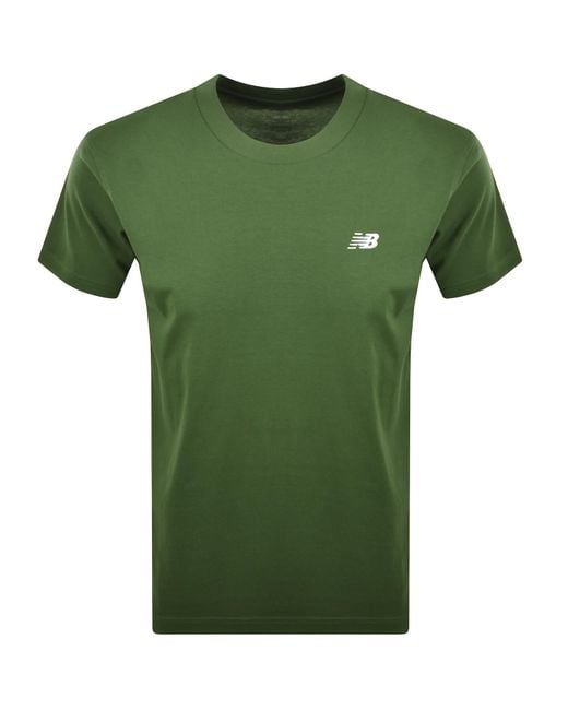 New Balance Green Sport Essentials Logo T Shirt for men