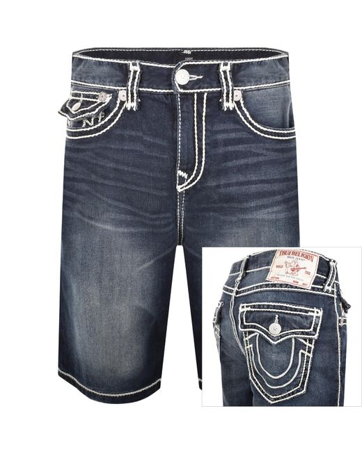 TRUE RELIGION Vinny Rope Stitch Shorts in Blue for Men | Lyst