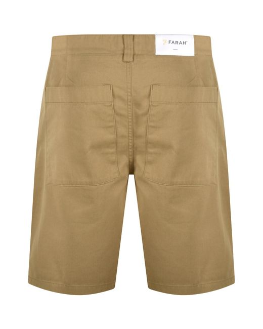 Farah Natural Sepel Twill Chino Shorts for men