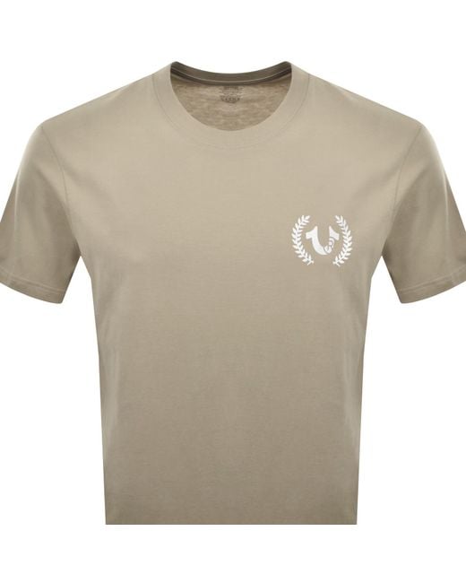 True Religion Gray Multi Overlap T Shirt for men