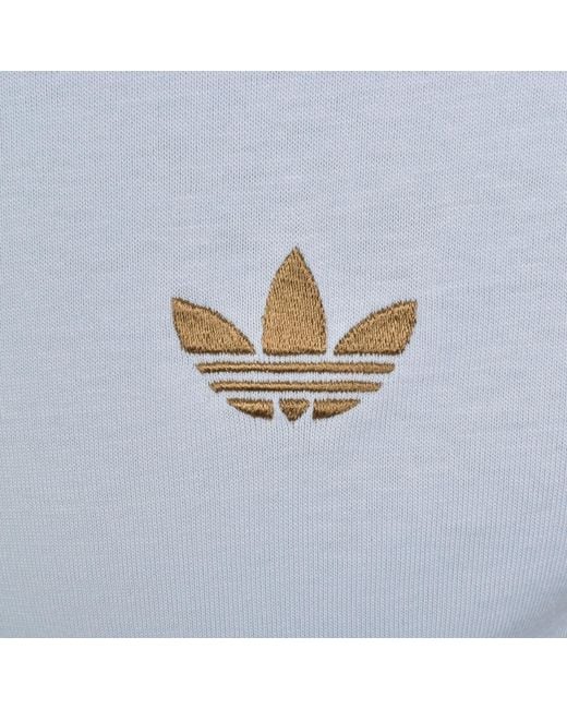 Adidas Originals Blue 3 Stripes T Shirt for men