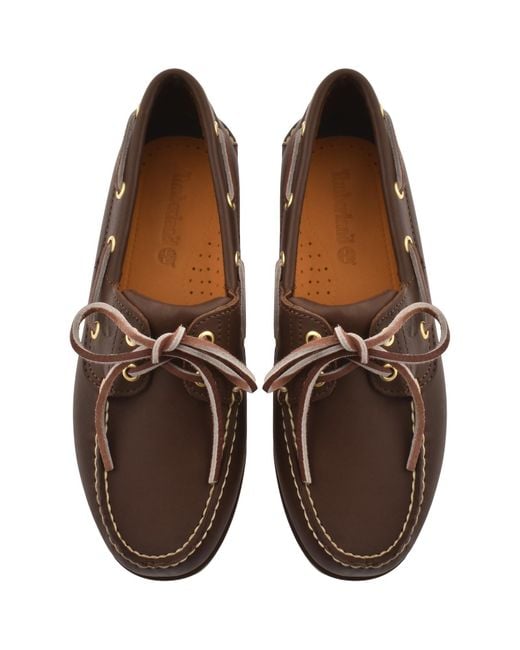 Timberland Brown Classic Boat Shoes for men