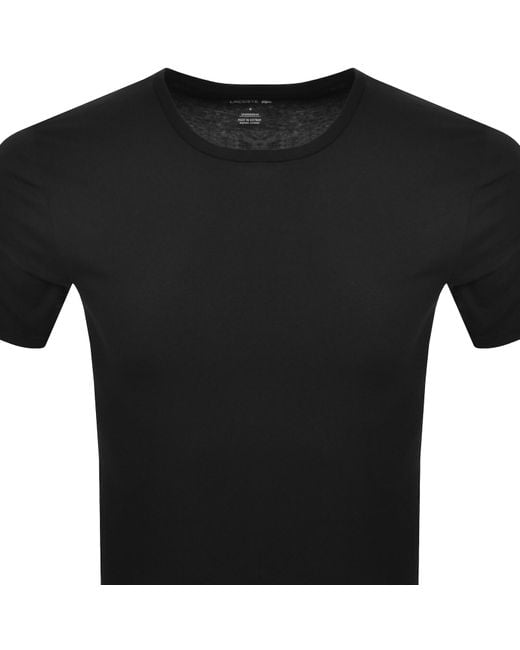 Lacoste Black 3 Pack T Shirts for men