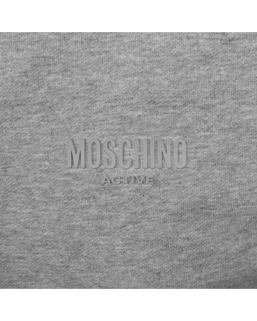Moschino Gray Active Zip Sweatshirt for men