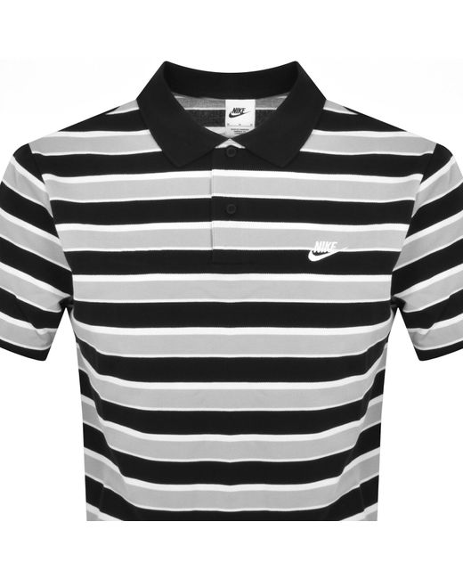 Nike Black Stripe Polo T Shirt for men