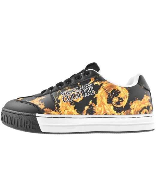 Versace Jeans Black Couture Fondo Court Trainers for men