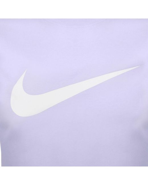 Nike Purple Crew Neck Icon Swoosh T Shirt for men