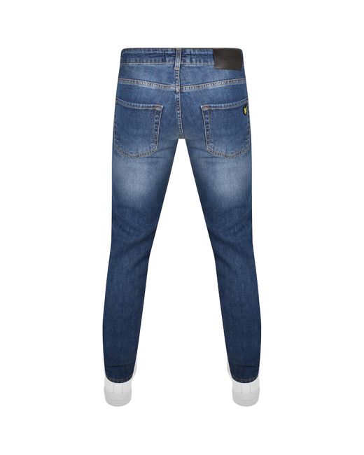 Lyle & Scott Blue Slim Fit Jeans Stone Wash for men
