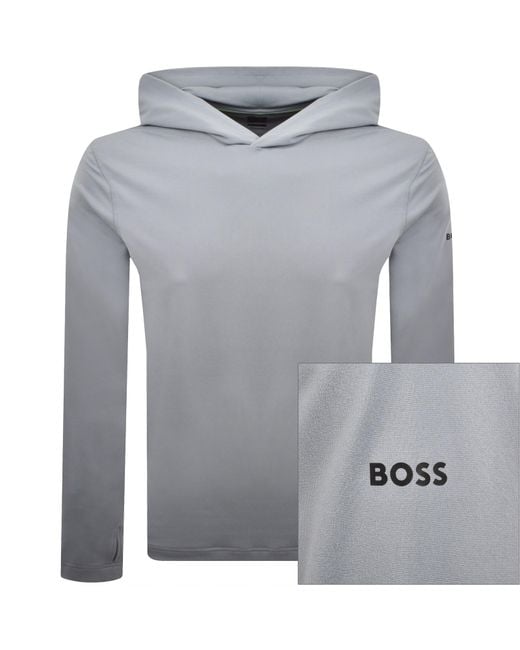 Boss Gray Boss Active Zip Hoodie for men