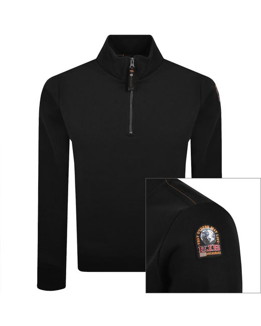 Parajumpers Black Broad Peak Zip Sweatshirt for men