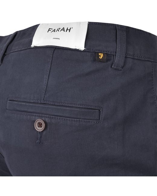 Farah Blue Farah Hawk Twill Shorts for men